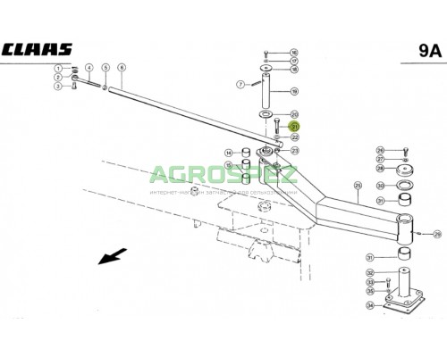 2355910 Винт с 6-гр. головкой M16x75 Claas