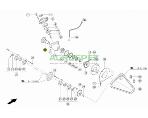 5070150 Шестерня коническая Z16 Claas