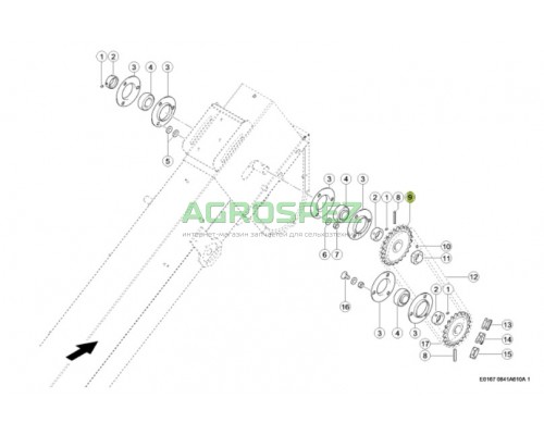 7485960 Звездочка привода колосового элеватора Z23 Claas